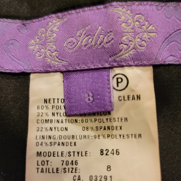 Jolie 8 Party Dress, Purple Corsage, Black Rest of the Dress - Picture 8 of 8